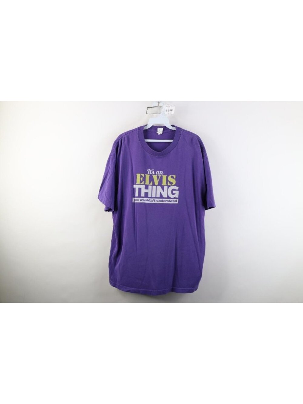 Vintage Y2K Mens Size XL Faded It's An Elvis Thing Elvis Presley T-Shirt Purple